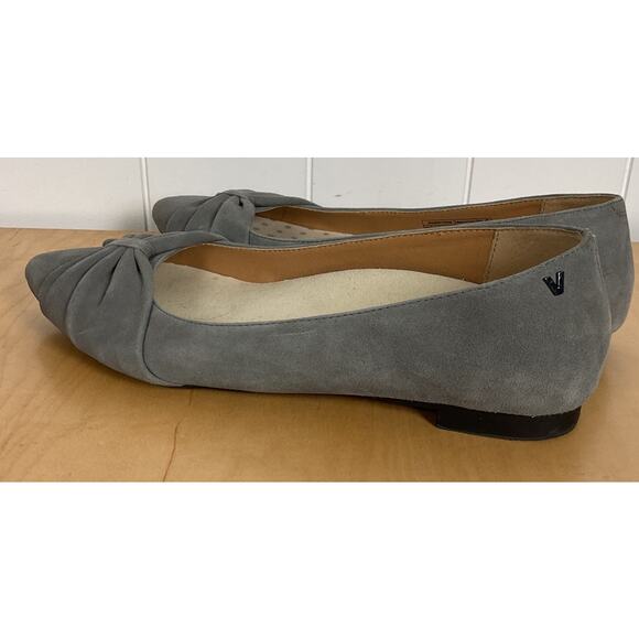Vionic Gramercy Suede Ballet Flats with Bow Detailing in Gray Size 9 - Picture 4 of 7
